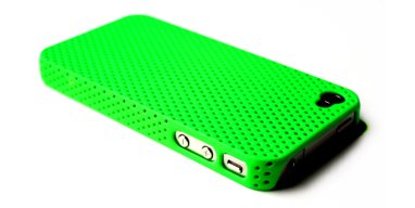 iPhone 4 / 4S cover perforeret gr�n