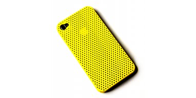 iPhone 4 / 4S cover perforeret gul