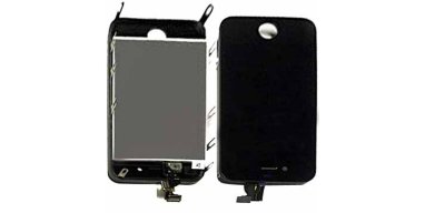 iPhone 4 sk�rm, glas, ramme og LCD