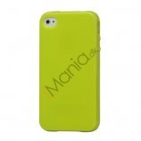Blankt ensfarvet cover til iPhone 4 og iPhone 4S (TPU) - Gr�n