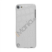 Crocodile Læder Skin Beskyttende Hard Case til iPod Touch 5 - Hvid
