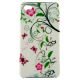 iPhone 4 luxus cover med r�de sommerfugle