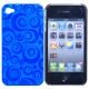 iPhone 4 cover i h�rd plast med cirkler, bl�