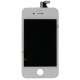iPhone 4S sk�rm, glas, ramme og LCD, hvid