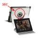 360 graders roterende Kunstl�der Stand Smart Cover til Den Nye iPad 2 3 4 - Hvid