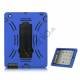 Snap-on Defender Case Cover med holder til iPad 2 den nye iPad - Sort / Bl�