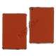 M�nstret Lychee Leather Folio Cover Case til iPad Mini - Orange
