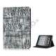 Lys Streamer English Words M�nster Smart L�der Stand Case til iPad Mini - Gr�