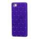 Glitter Smykkesten Indlagt Silikone Cover Case til iPhone 5 - Lilla