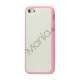 Two-tone Soft Silikone Case iPhone 5 cover - Pink / Hvid