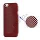 Ultra Slim Perforeret Ventileret Metal Hard Case til iPhone 5 - R�d