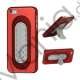 B�rstet Metal & Plastic Combo Stand Case iPhone 5 cover - Red