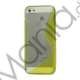 Popul�rt S-line Plastic & TPU Combo Cover Case til iPhone 5 - Transparent / Gul