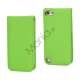 Lodret Magnetisk Flip L�deretui Cover til iPod Touch 5 med Kreditkortholdere - Gr�n