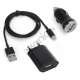 3 i 1 pakke med iPhone 5 lightning kabel, billader og v�glader, sort