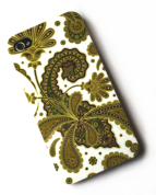 Lux iPhone 4 cover med gyldne blomster