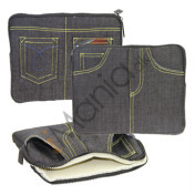 Jeans Style Soft Etui til Apple iPad 2. / ipad 3 Generation med lynlås Design