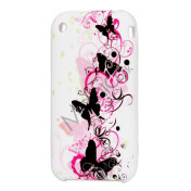 iPhone 3G 3GS TPU luxus cover med sommerfugle