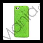 Glitrende Smykkesten Inlaid Silikone Cover Case til iPhone 5 - Grøn