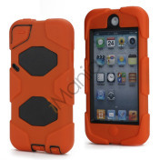 Stødsikkert Hybrid Hard Case til iPod Touch 5 med Beskyttelses Film - Sort / Orange
