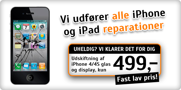 Vi er eksperter i reparation af alle Apples mobile enheder 