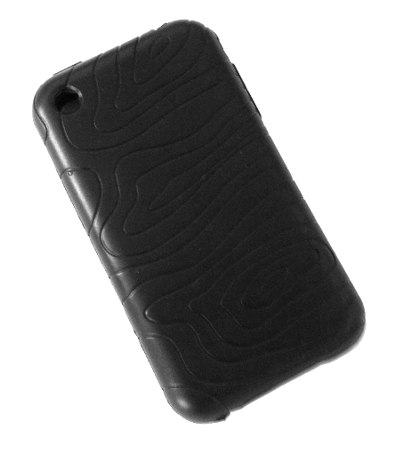 iPhone 3G 3GS cover i silikone med camouflagemønster, sort