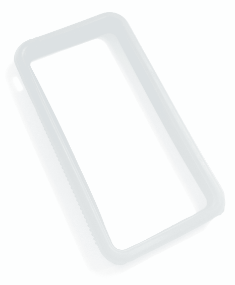 iPhone 4 bumper gennemsigtig hvid silikone