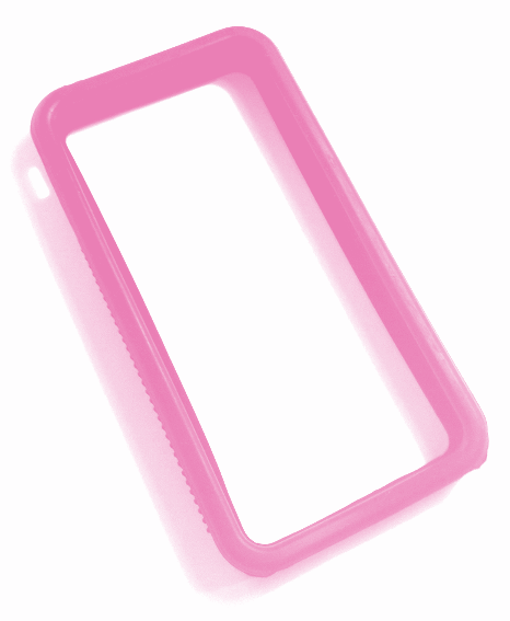 iPhone 4 bumper pink silikone