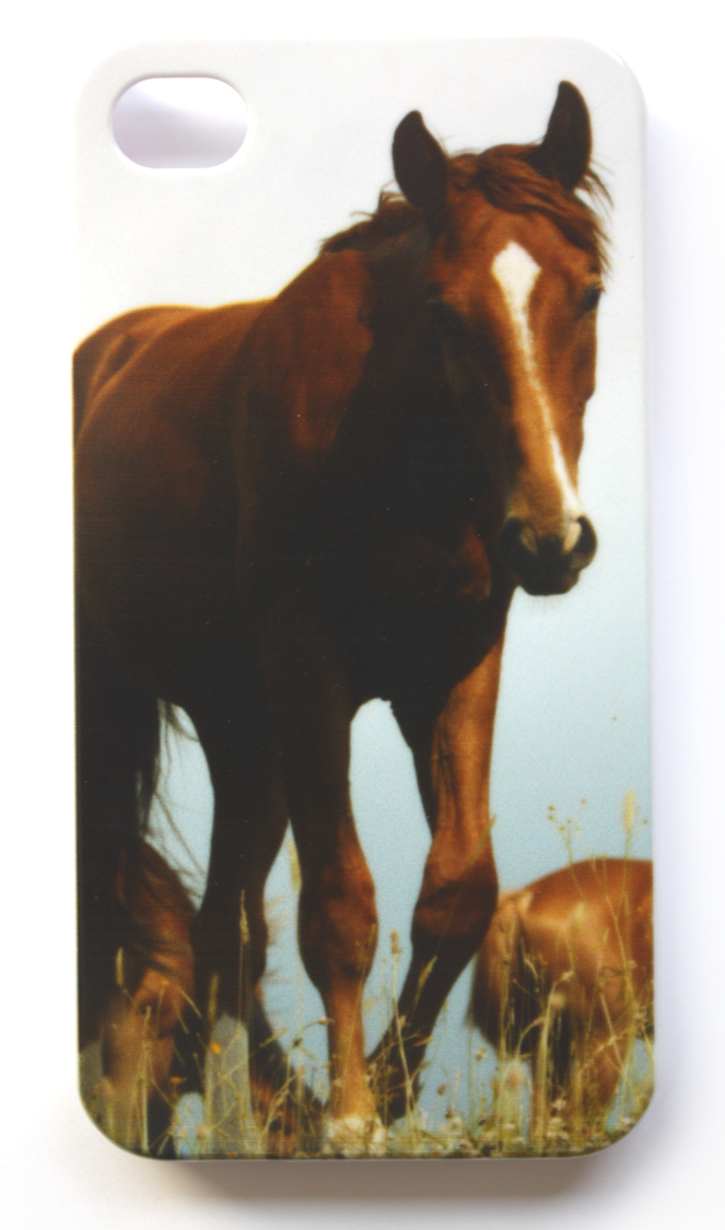 iPhone 4 cover med rødbrun hest