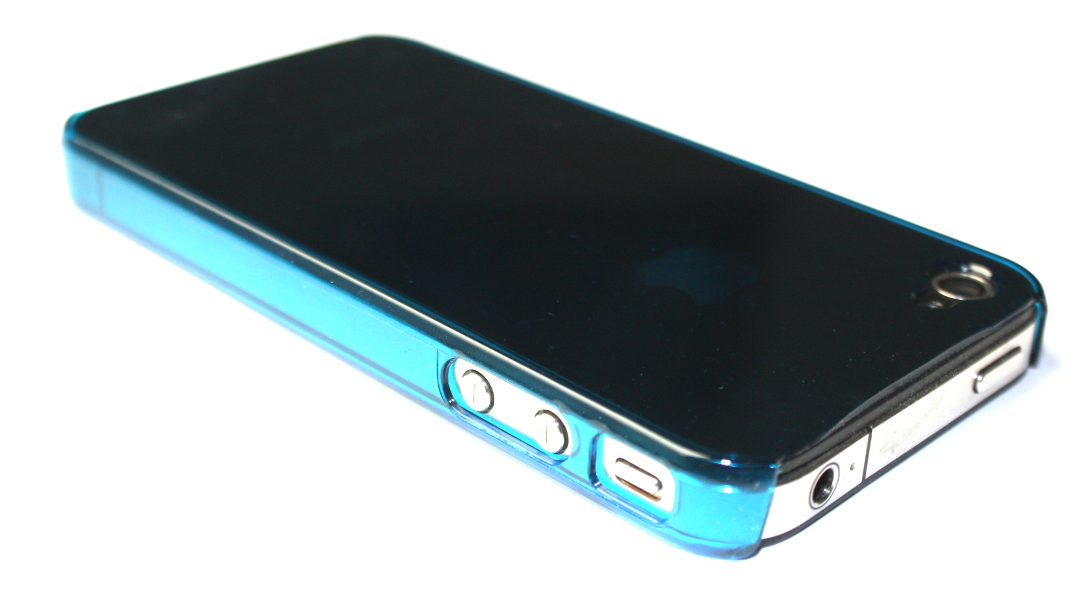 iPhone 4 cover gennemsigtig blå