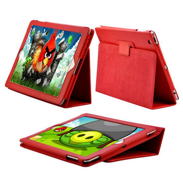 iPad 2 / Den Nye iPad 3 læder etui, rød
