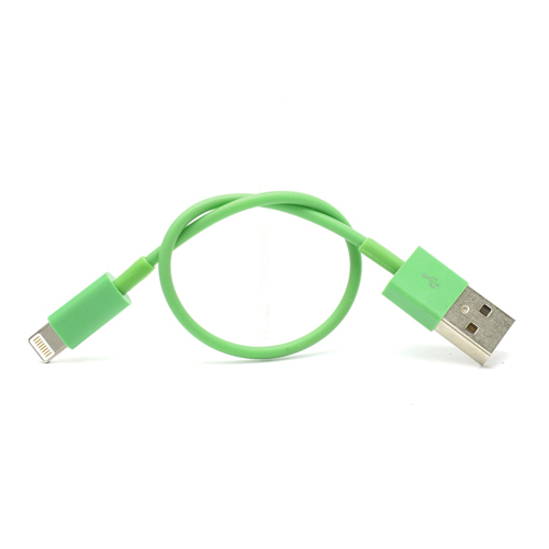 Gurgle illoyalitet Vend tilbage Kort USB Lightning Kabel på ca. 20cm, grøn