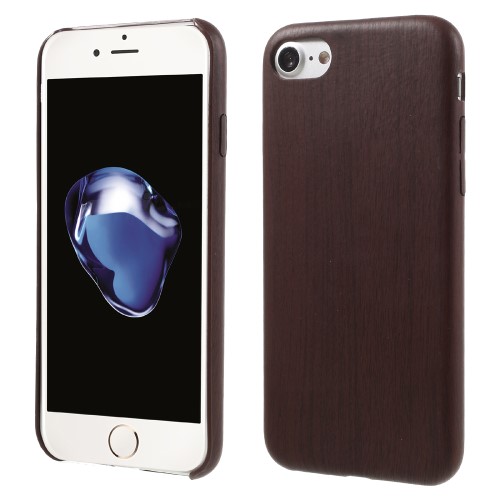 Træmønstret iPhone 7 cover, kaffebrun