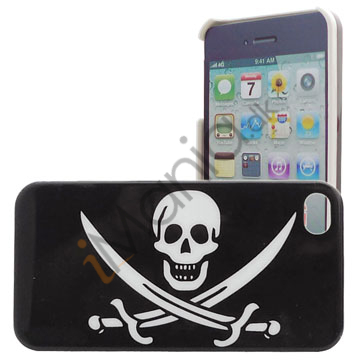 iPhone 4 / 4S cover med piratflag (Jolly roger)