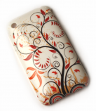 Luxus iPhone 3GS cover blomstret med rødt tema