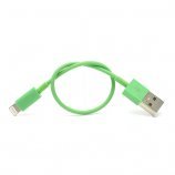 Kort USB Lightning Kabel på ca. 20cm, grøn