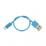 Kort USB Lightning Kabel på ca. 20cm, blå