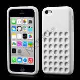 iPhone 5C silikonecover med hulmønster, Hvid