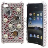 iPhone 4 / 4S bling cover lyserødt