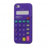 3D Lommeregner Silikone Cover Case til iPhone 5 - Lilla