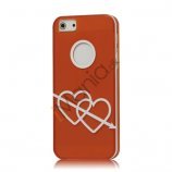 Pilen of Love Frosted hård plast Case til iPhone 5 - Rød