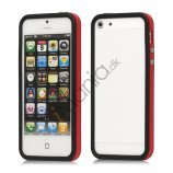 Plastic & TPU Hybrid Bumper Ramme Case til iPhone 5 - Rød / Sort