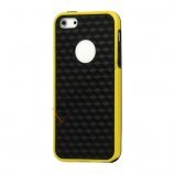 Cube Square TPU Cover Case til iPhone 5 - Gul