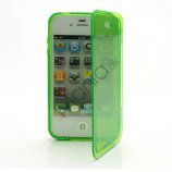 Dobbelt iPhone 4 4S TPU Cover - Gennemsigtig Grøn