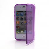 Dobbelt iPhone 4 4S TPU Cover - Gennemsigtig Lilla
