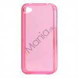 Blankt gennemsigtigt iPhone 4 cover (TPU) - Gennemsigtig Pink