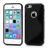 iPhone 5C cover i TPU med cirkeludskæring, sort