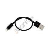 Kort USB Lightning Kabel på ca. 20cm, sort