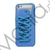 Sporty Snørebånd Silikone Case iPhone 5 cover - Blå