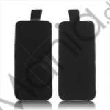 Stilfuld Grid Etui Case Cover med Pull Up Tab til iPhone 5 - Sort